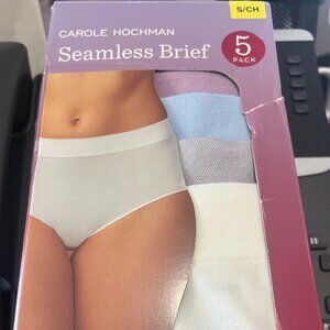 Carole Hochman Women's Five-Pack Underwear Seamless Brief Variety Small